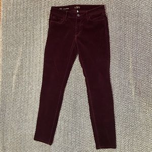 Loft soft corduroy skinnies